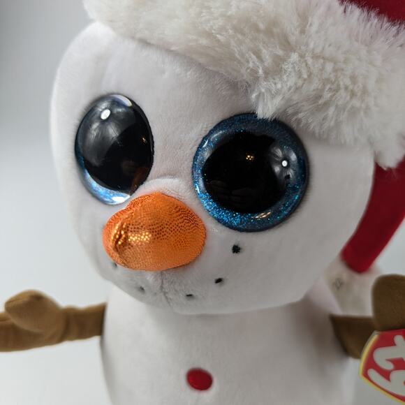 TY Beanie Boos Scoop Snowman Plush Christmas Stuffed Animal Toy With Tags Winter - Picture 7 of 12